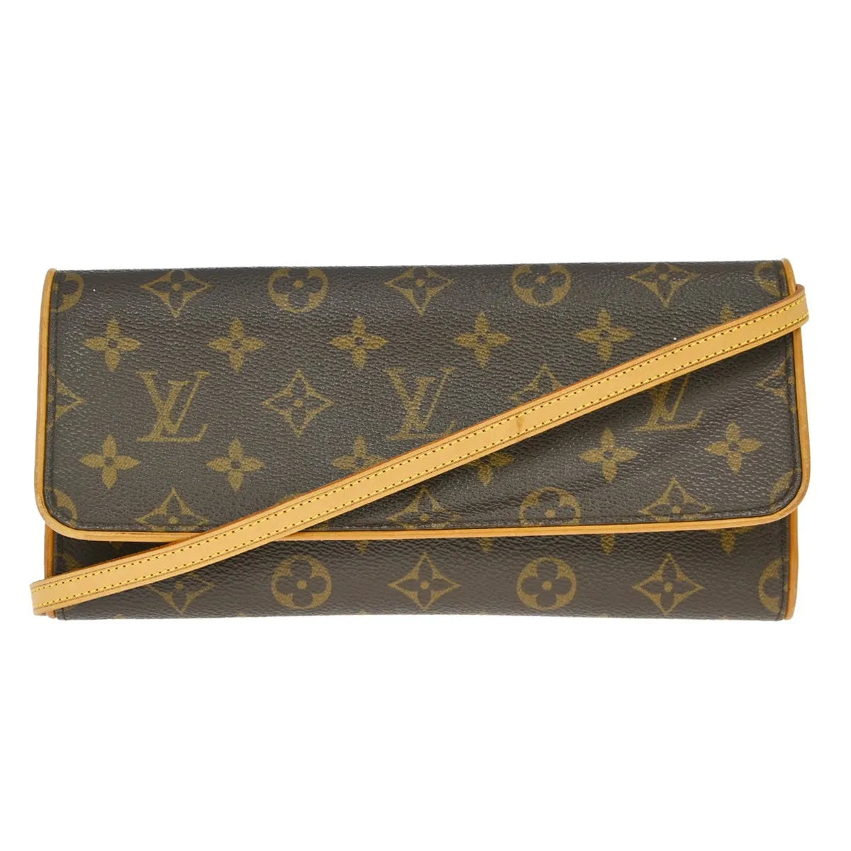 Louis Vuitton Twin Monogram Canvas Brown Canvas Clutche & Pouche Bag (Pre-Owned)