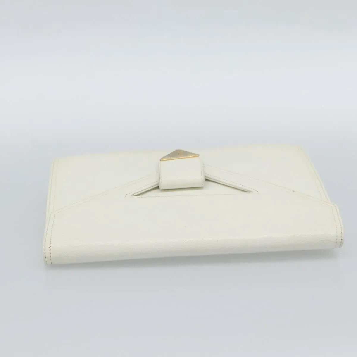 Saint Laurent Vintage Leather White Leather Clutche & Pouche Bag (Pre-Owned)