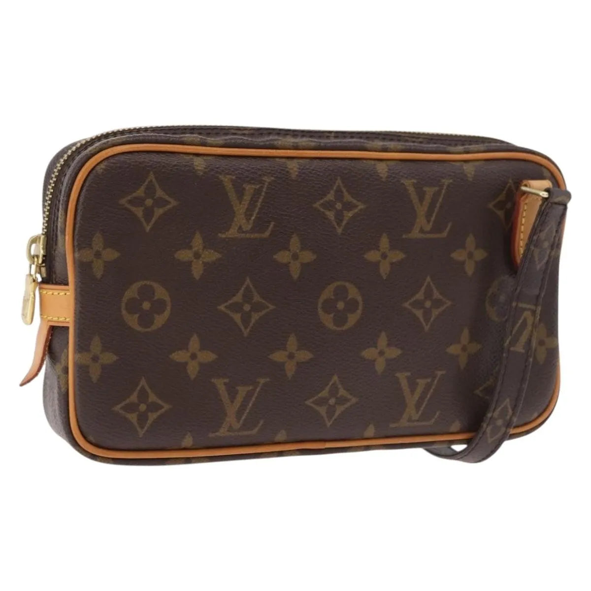 Louis Vuitton Pochette Marly Bandouliere Bag Monogram Canvas Brown Canvas Clutche & Pouche Bag (Pre-Owned)