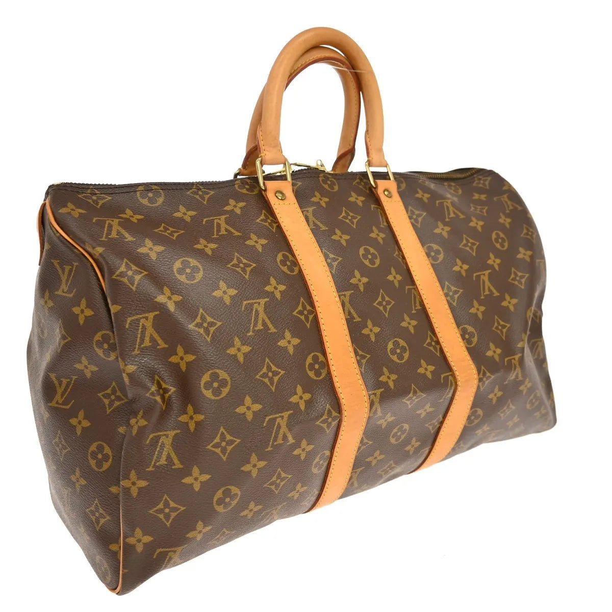 Louis Vuitton Keepall Monogram Brown Canvas Travel Bag Bag (Pre-Owned)