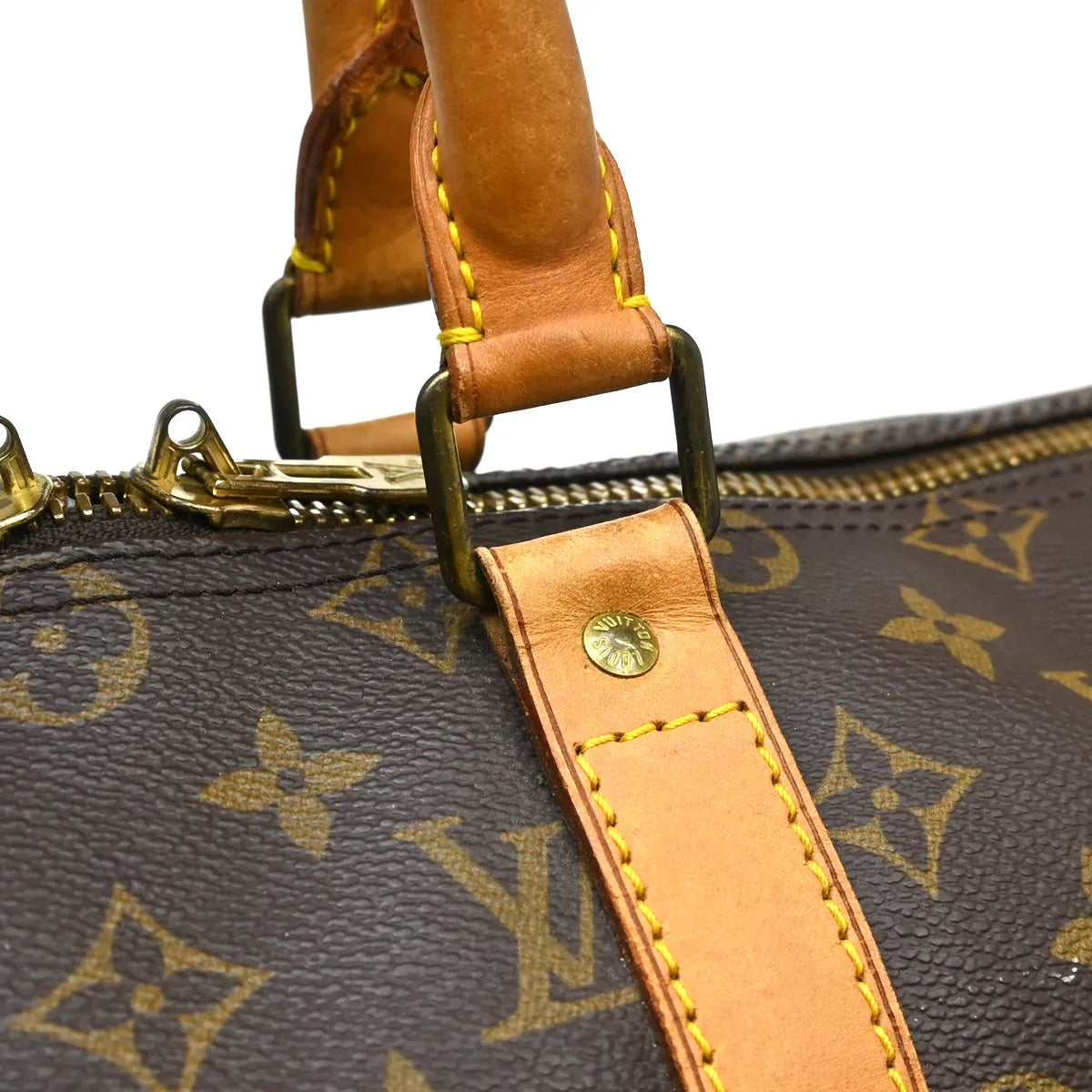 Louis Vuitton Keepall Bag Monogram Canvas Brown Canvas Travel Bag Bag (Pre-Owned)