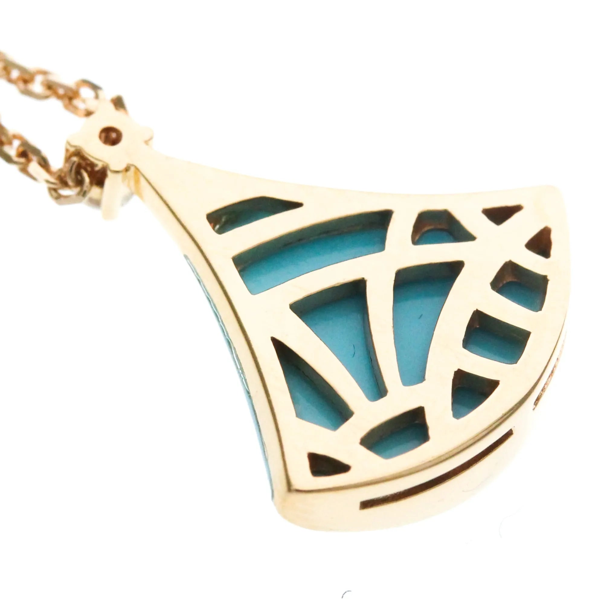 Bvlgari Divas' Dream Pendant 18K Rose Gold With Coral And Diamond Gold Pink_Gold Necklace Jewelry (Pre-Owned)