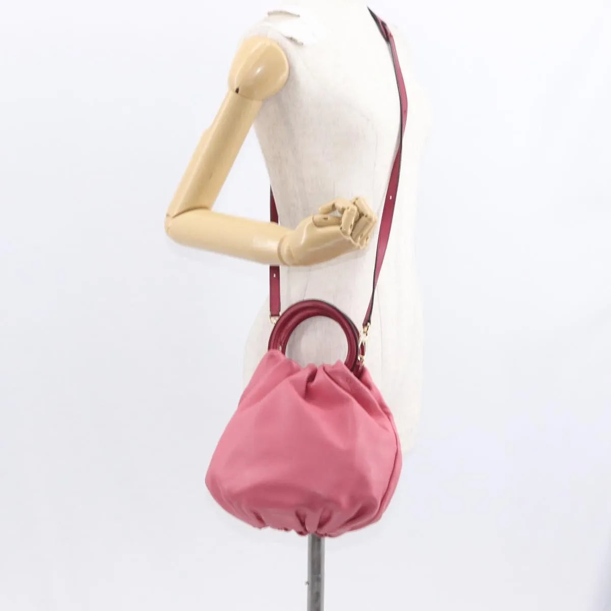 Loewe Bounce Lambskin Pink Leather Handbag (Pre-Owned)