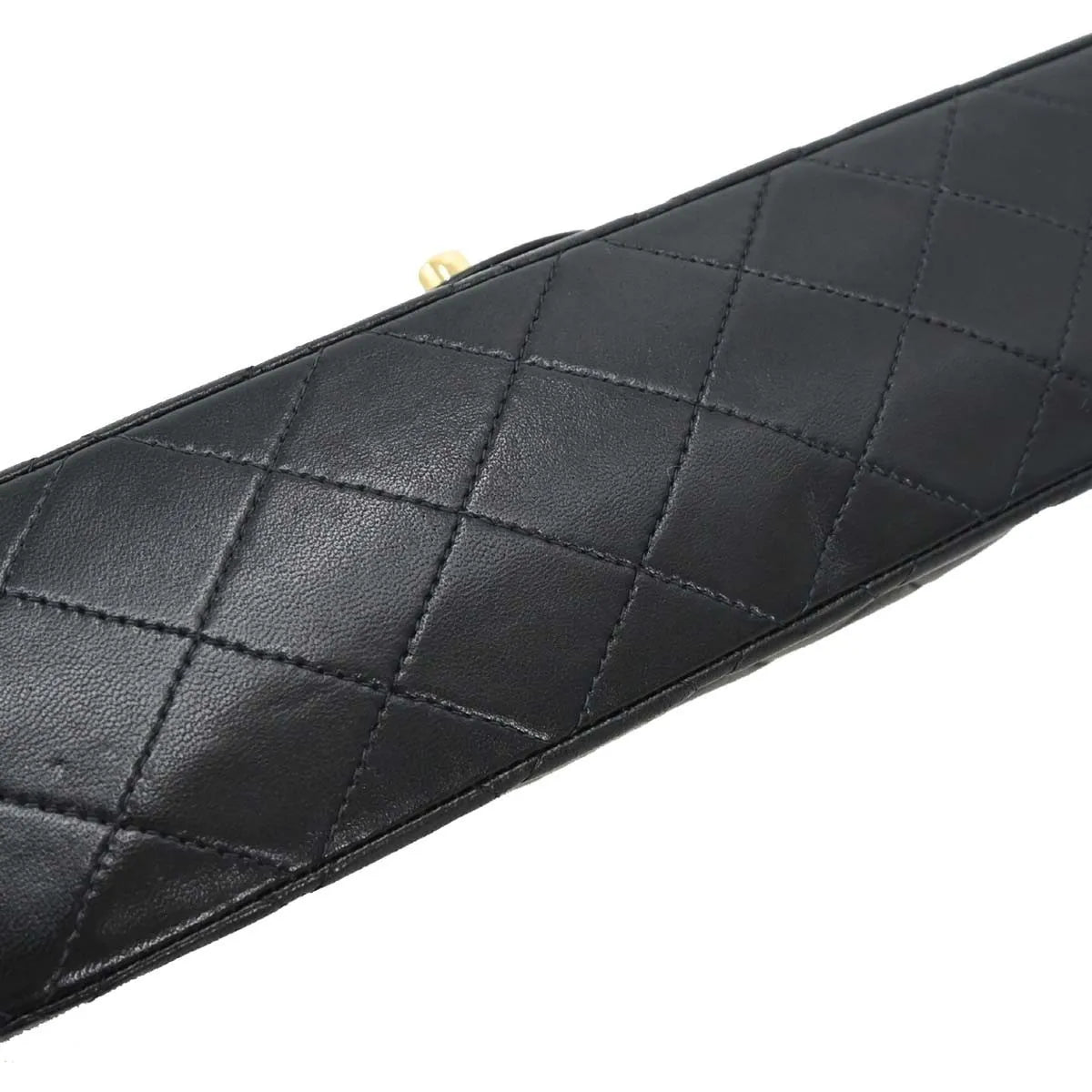 Chanel Timeless - Classic Double Flap Leather Black Leather Shoulder Bag Bag (Pre-Owned)