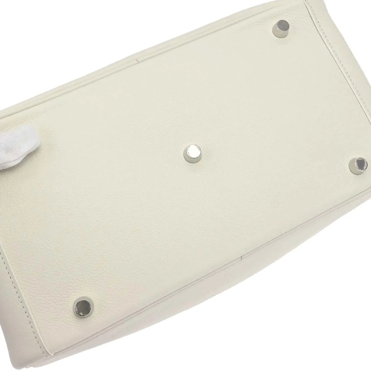 Hermes Lindy Evercolor White Leather Shoulder Bag Bag (Pre-Owned)
