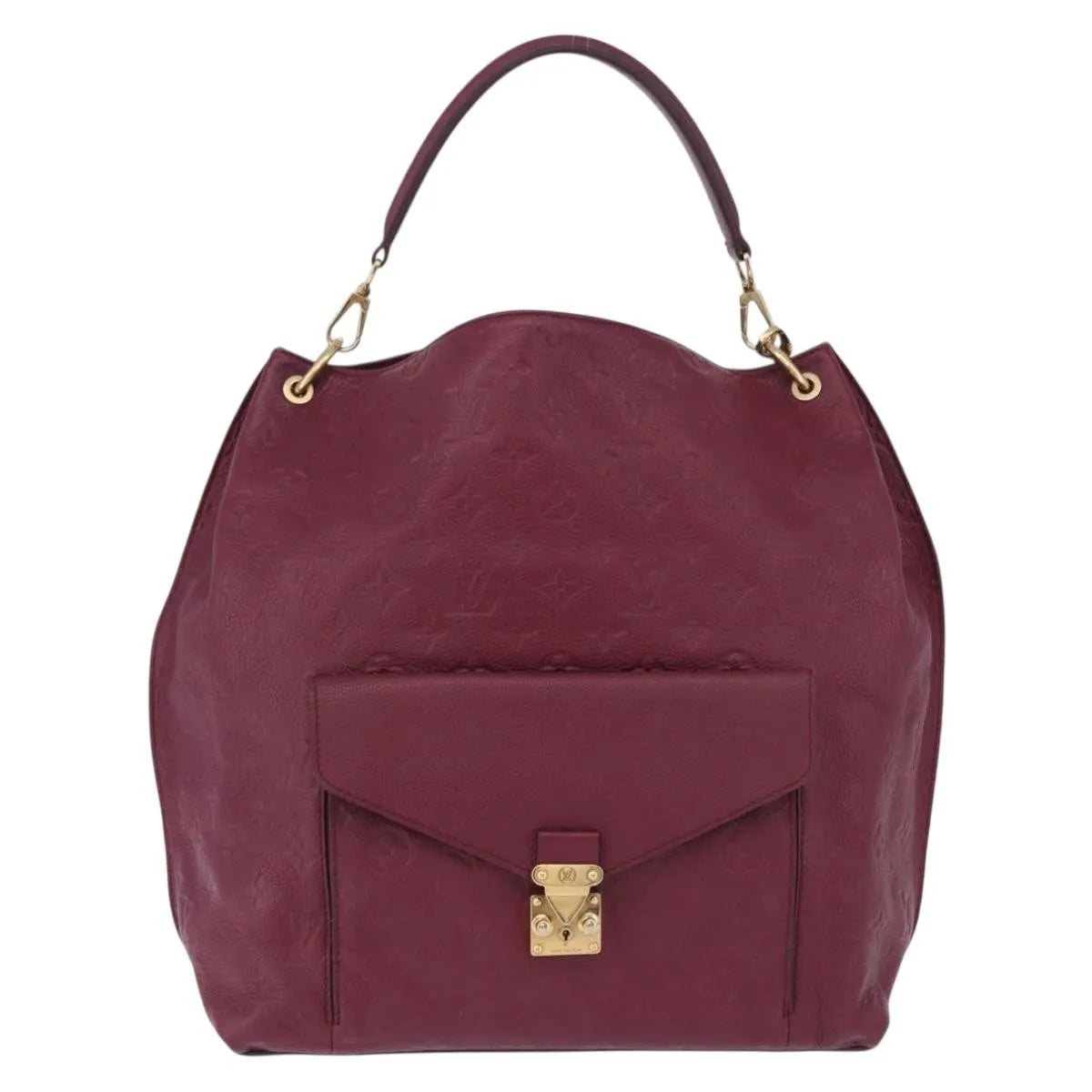 Louis Vuitton Metis Hobo Monogram Empreinte Leather Burgundy Leather Handbag (Pre-Owned)