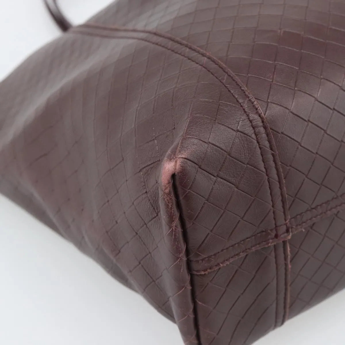 Bottega Veneta Intrecciomirage Tote Leather Brown Leather Tote Bag Bag (Pre-Owned)