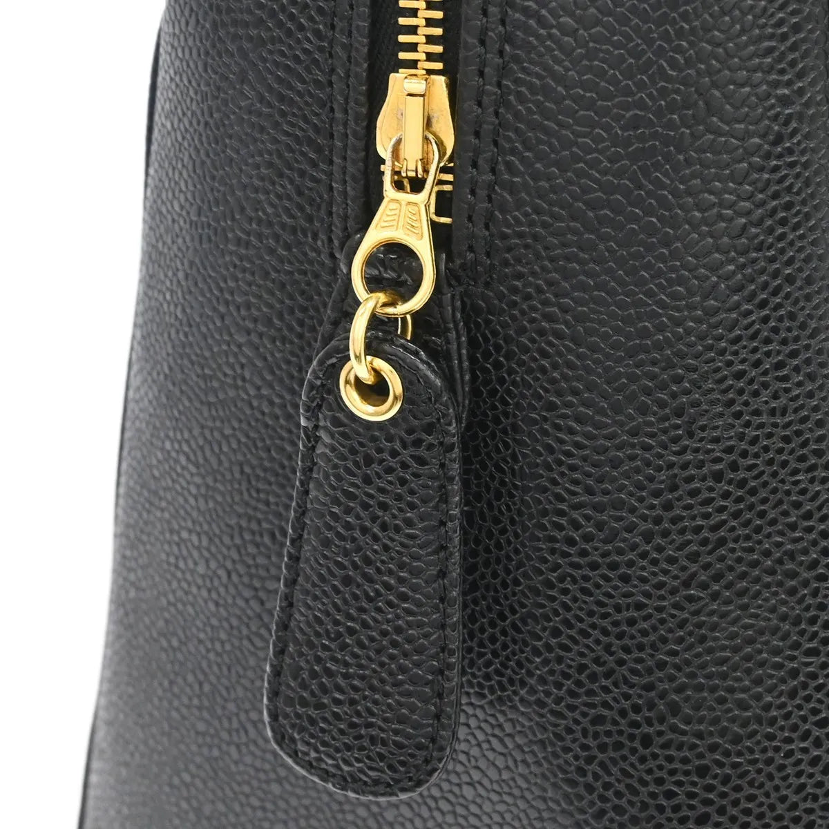 Chanel Vintage Timeless Zip Caviar Black Leather Shoulder Bag Bag (Pre-Owned)