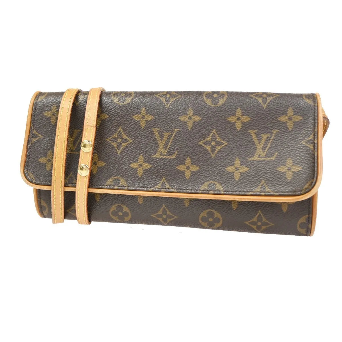 Louis Vuitton Twin Monogram Canvas Brown Canvas Clutche & Pouche Bag (Pre-Owned)