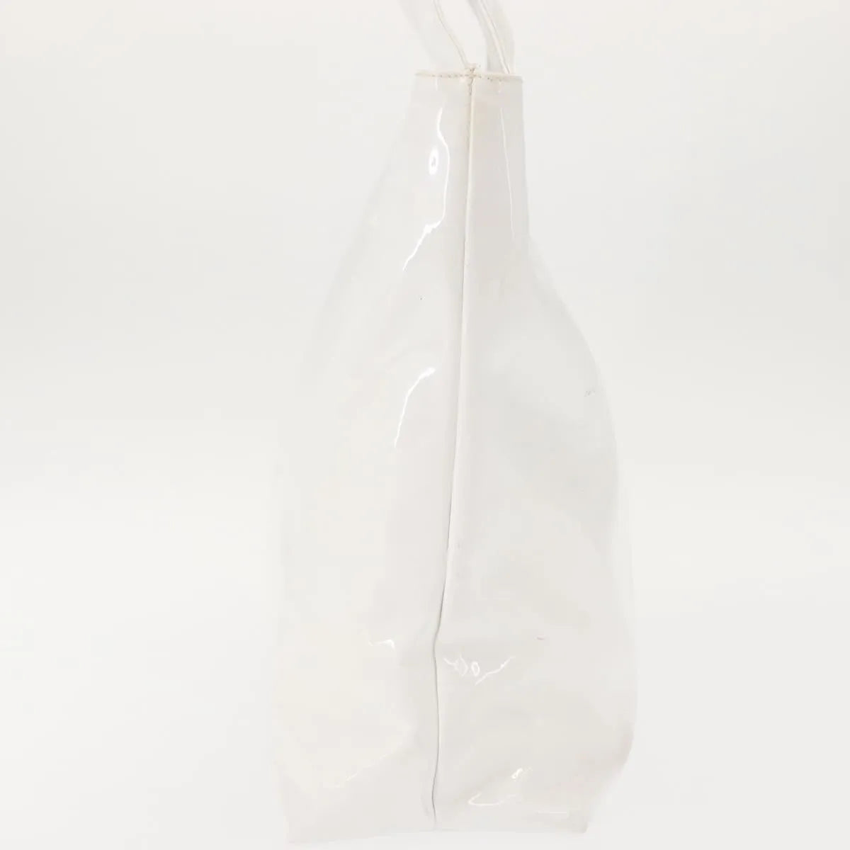 Salvatore Ferragamo Gancini Tote Patent Leather White Patent_Leather Tote Bag Bag (Pre-Owned)