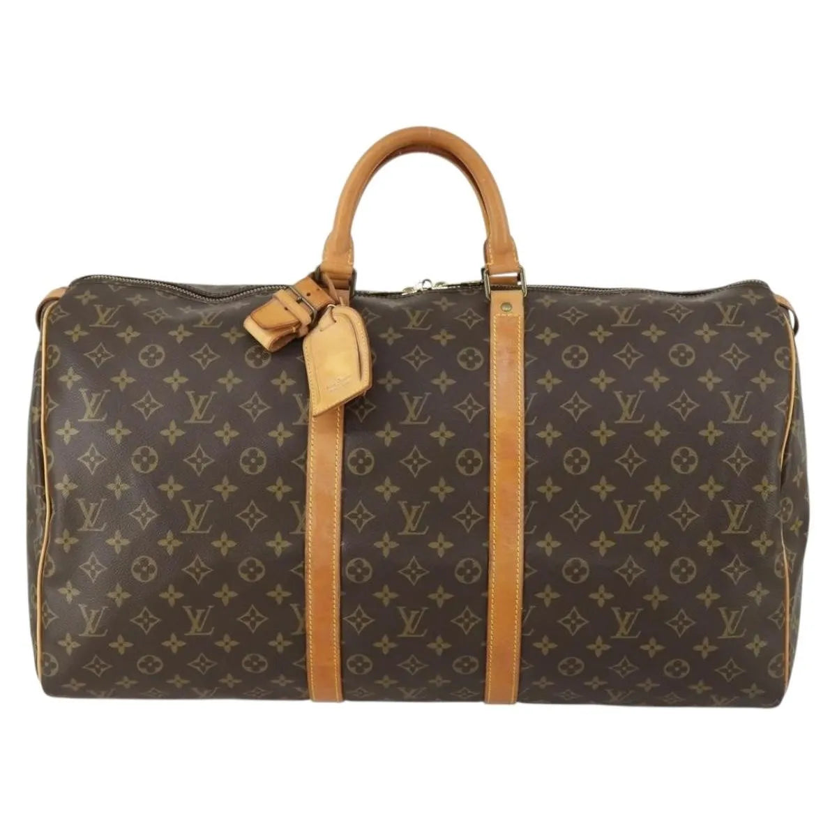 Louis Vuitton Keepall Bag Monogram Canvas Brown Canvas Travel Bag Bag (Pre-Owned)
