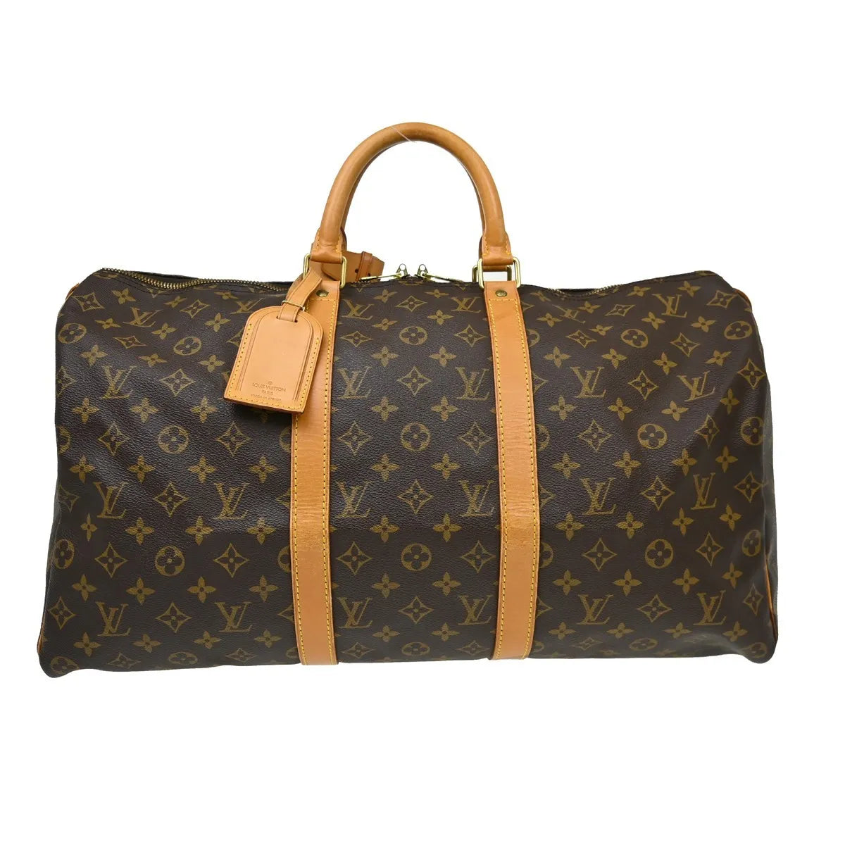 Louis Vuitton Keepall Monogram Brown Canvas Travel Bag Bag (Pre-Owned)