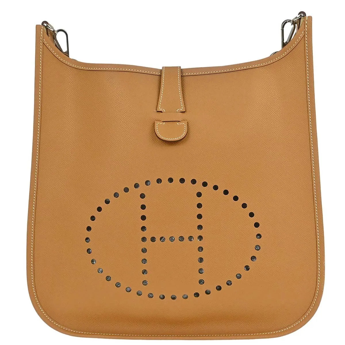 Hermes Evelyne Bag Gen Ii Epsom Brown Leather Shoulder Bag Bag (Pre-Owned)