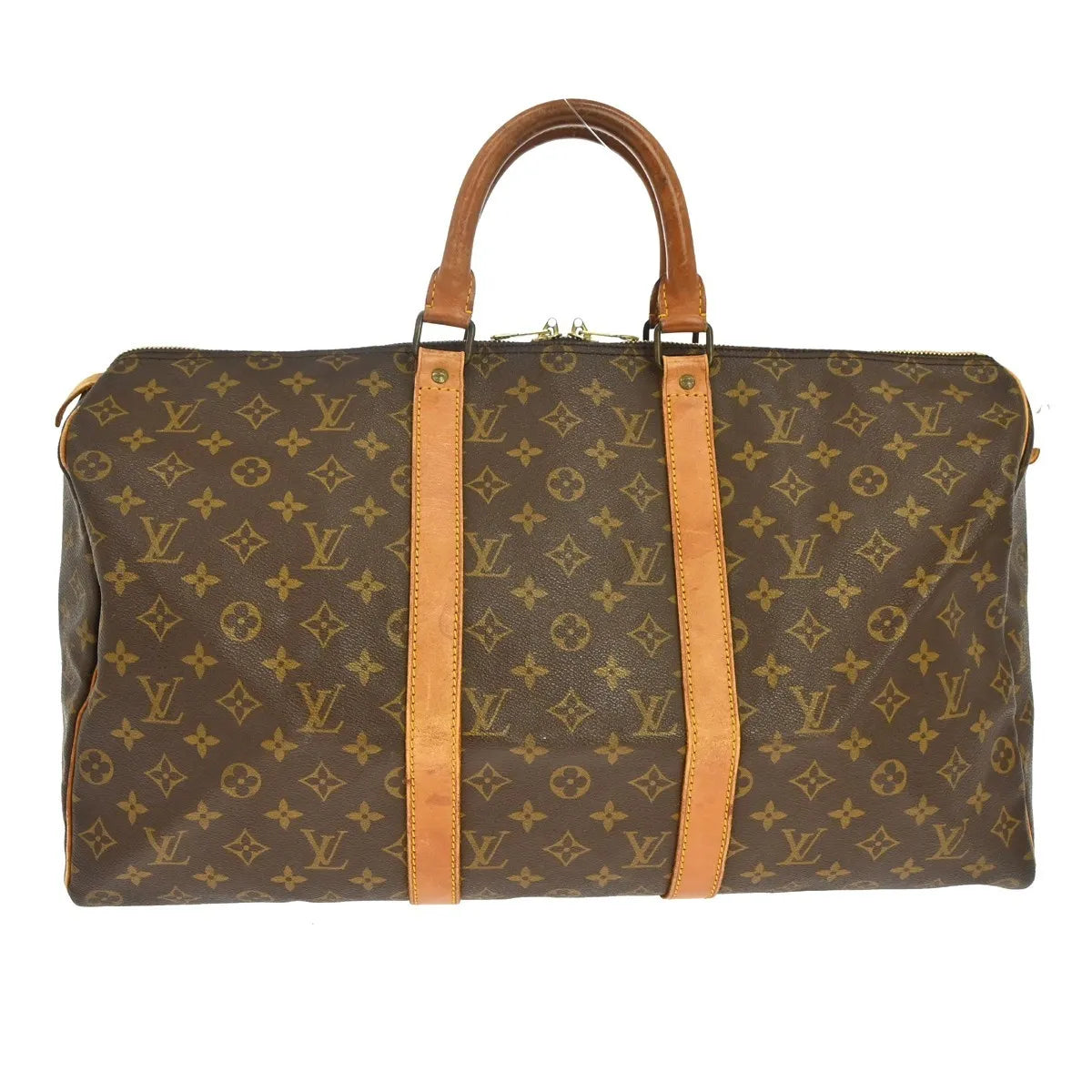 Louis Vuitton Keepall Monogram Brown Canvas Travel Bag Bag (Pre-Owned)