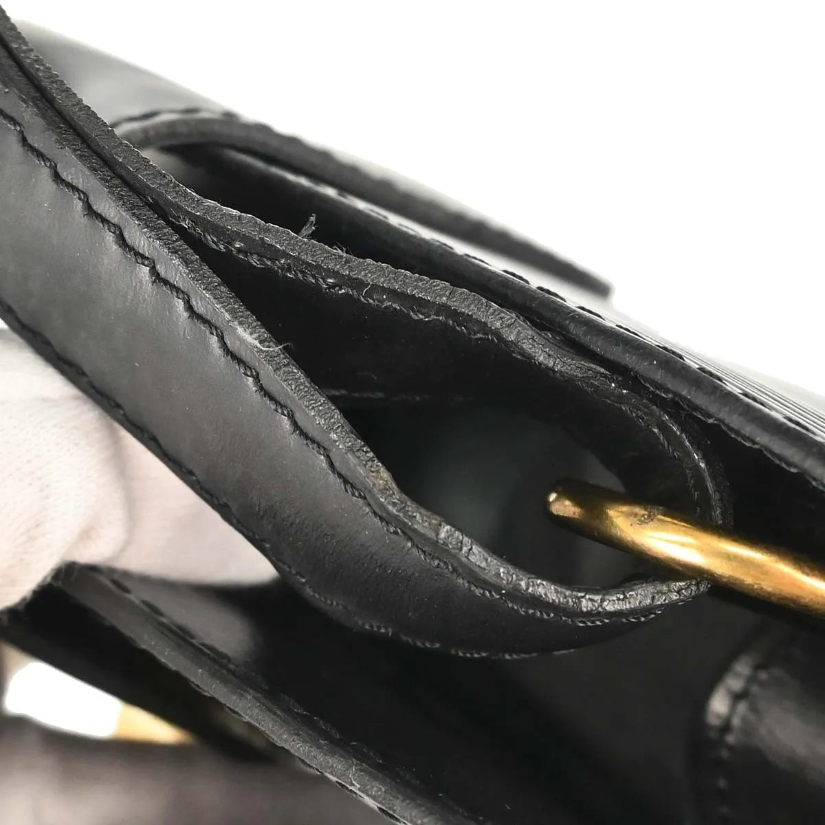 Louis Vuitton Cluny Leather Black Leather Shoulder Bag Bag (Pre-Owned)