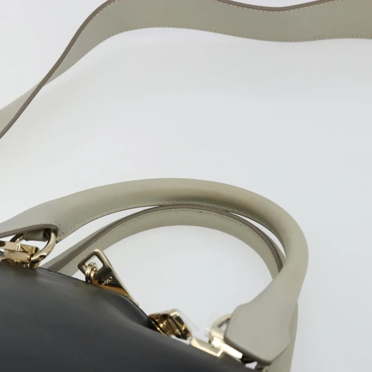 Chloe Bicolor Baylee Satchel Leather Black Leather Handbag (Pre-Owned)