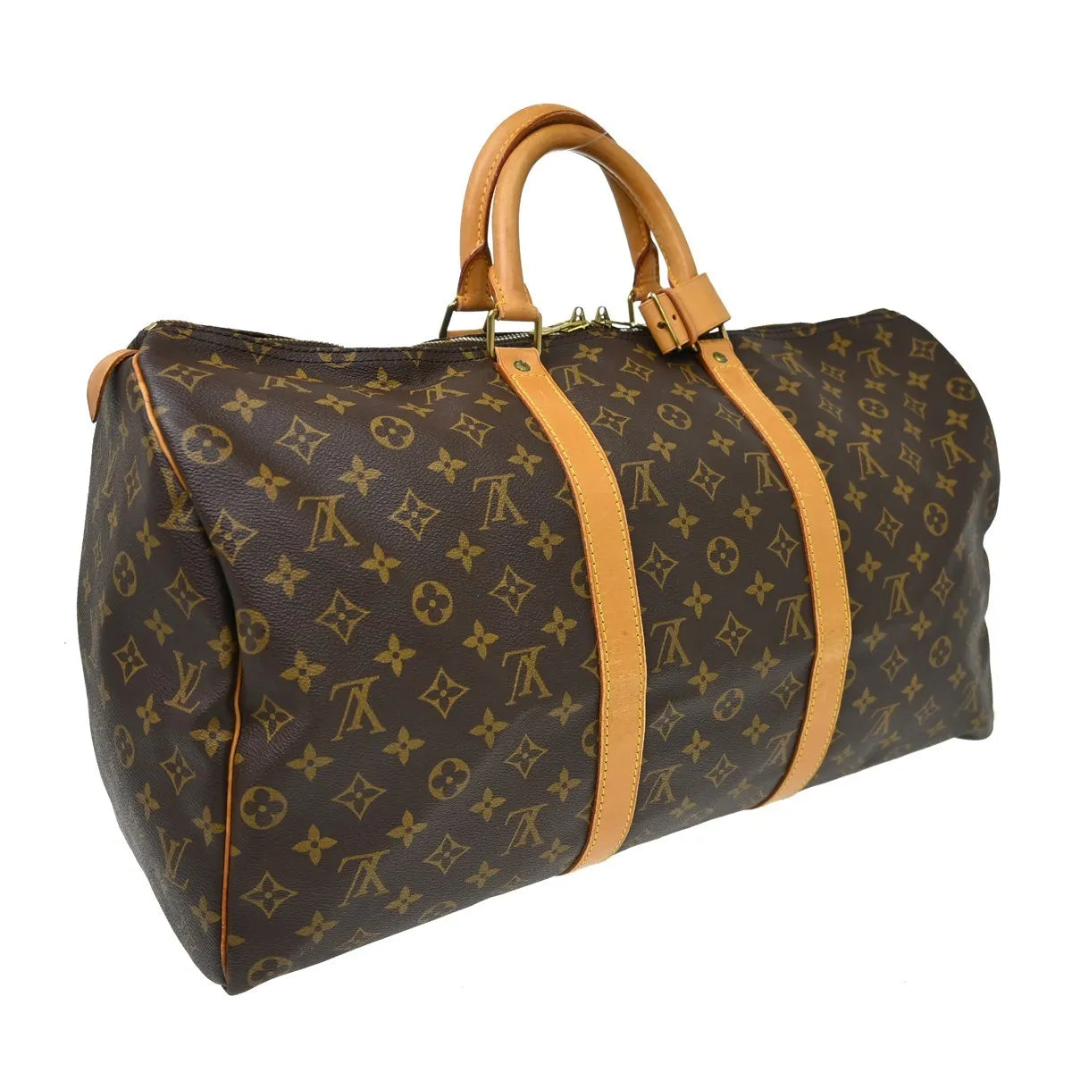 Louis Vuitton Keepall Monogram Brown Canvas Travel Bag Bag (Pre-Owned)