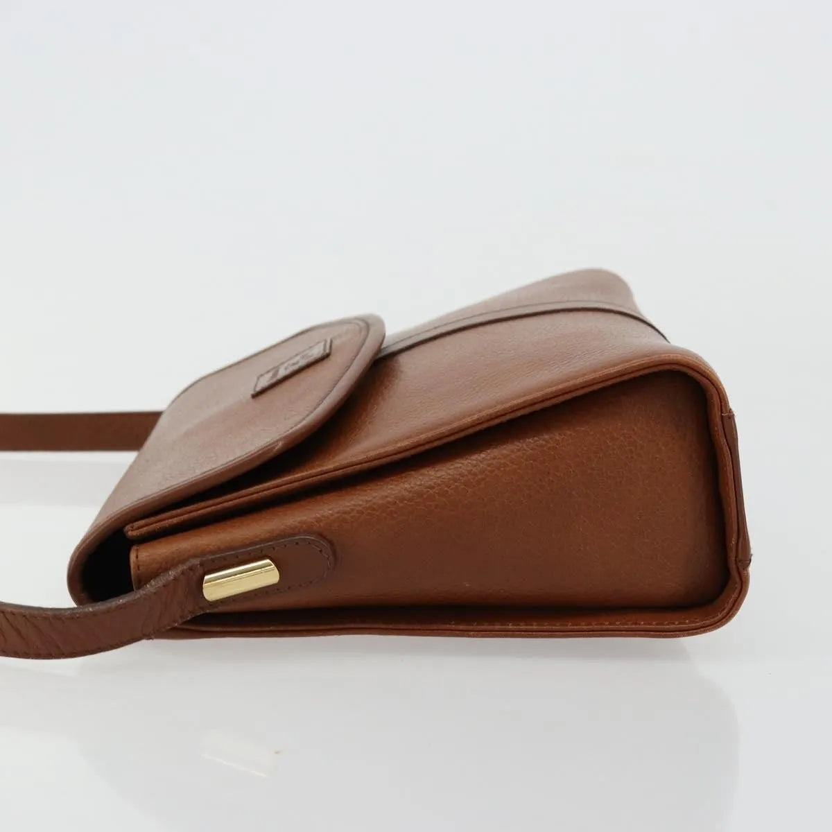 Burberry Vintage Flap Leather Beige Leather Shoulder Bag Bag (Pre-Owned)