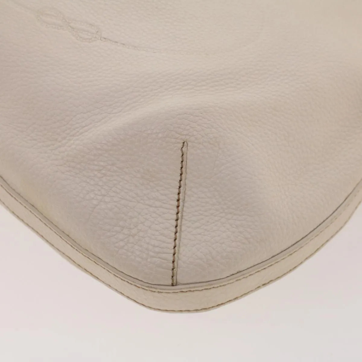 Prada Vintage Shoulder Bag Leather White Leather Shoulder Bag Bag (Pre-Owned)