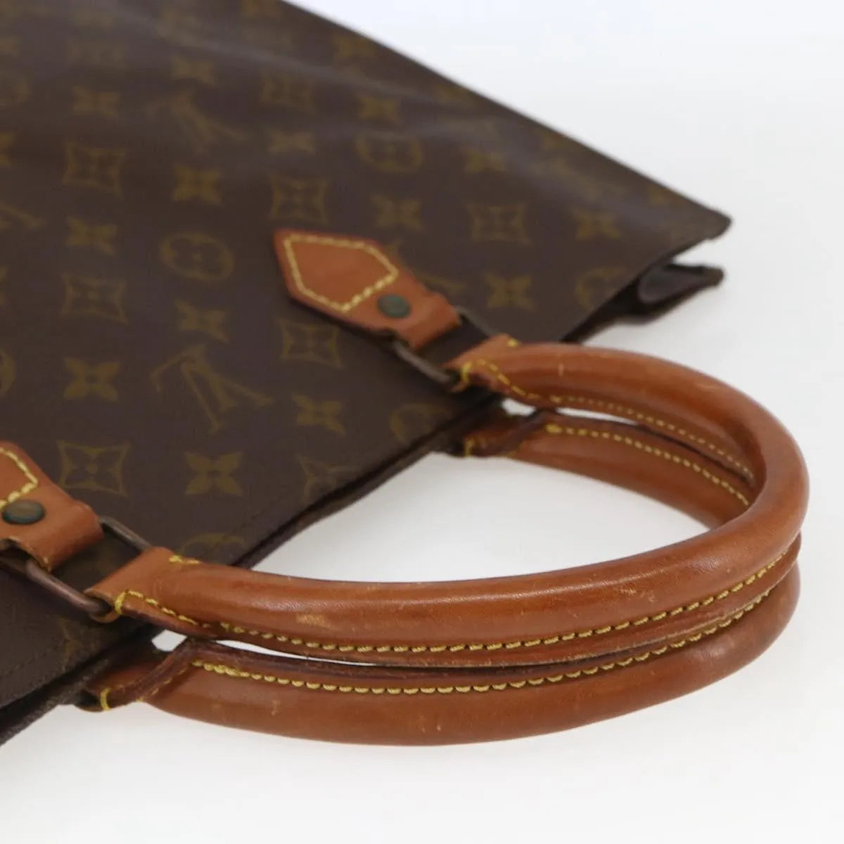 Louis Vuitton Sac Plat Monogram Brown Canvas Tote Bag Bag (Pre-Owned)