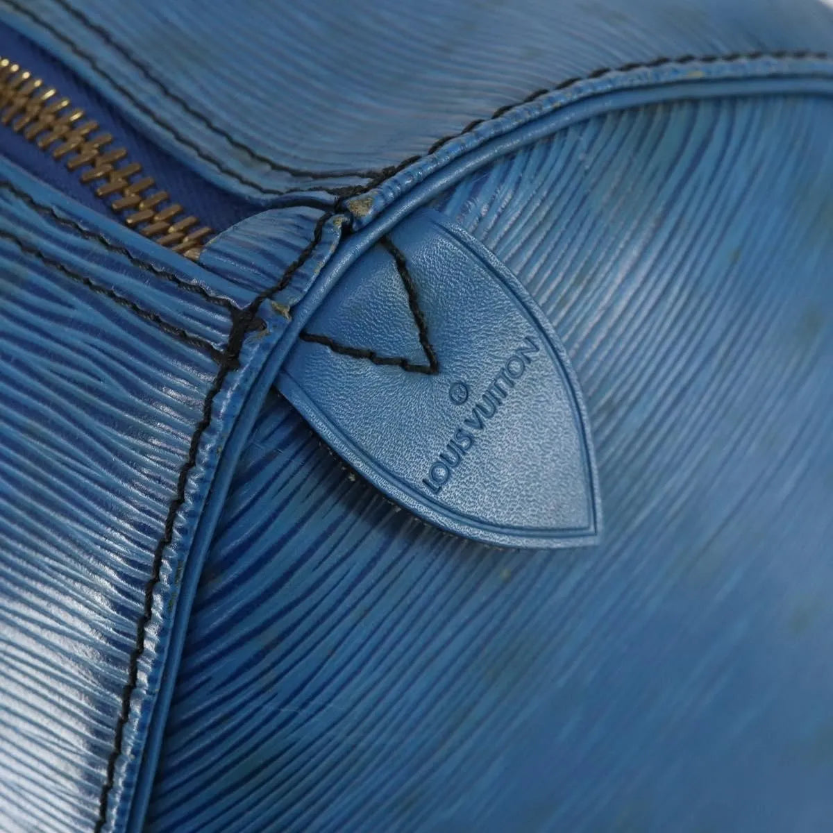 Louis Vuitton Keepall Epi Leather Blue Leather Travel Bag Bag (Pre-Owned)