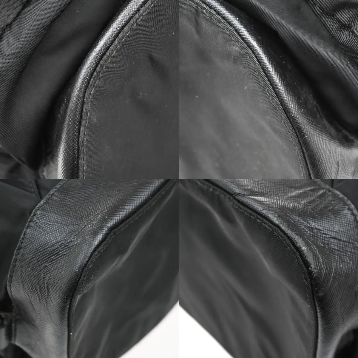 Prada Double Front Pocket Tessuto Black Nylon Backpack Bag (Pre-Owned)
