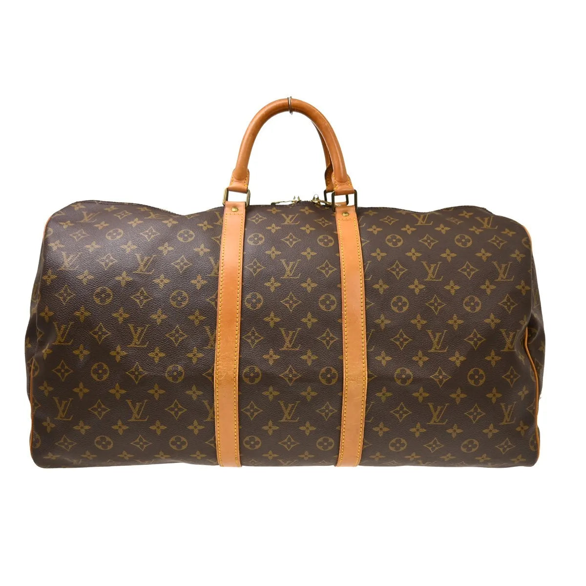 Louis Vuitton Keepall Canvas Brown Canvas Travel Bag Bag (Pre-Owned)
