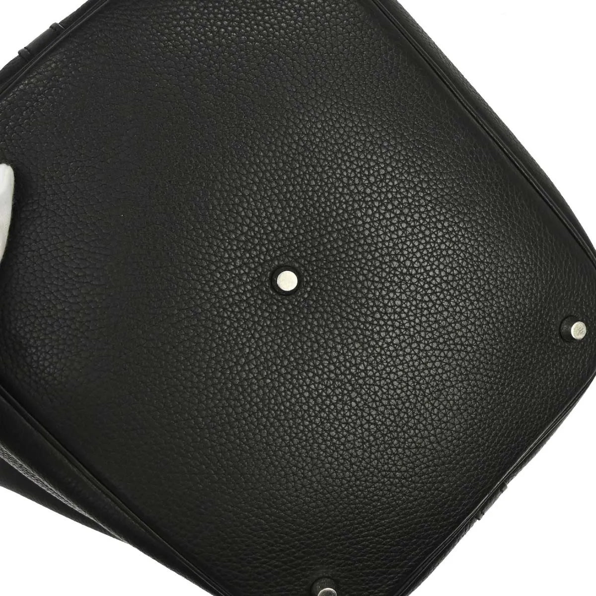 Hermes Picotin Lock Clemence Black Leather Handbag (Pre-Owned)