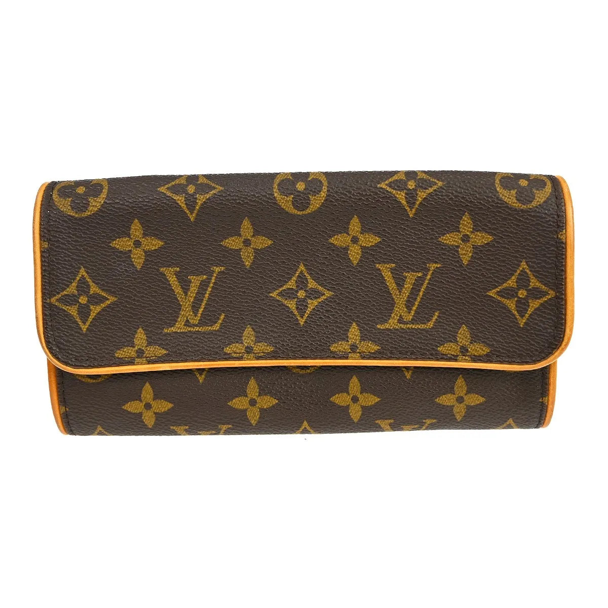 Louis Vuitton Twin Monogram Brown Canvas Clutche & Pouche Bag (Pre-Owned)