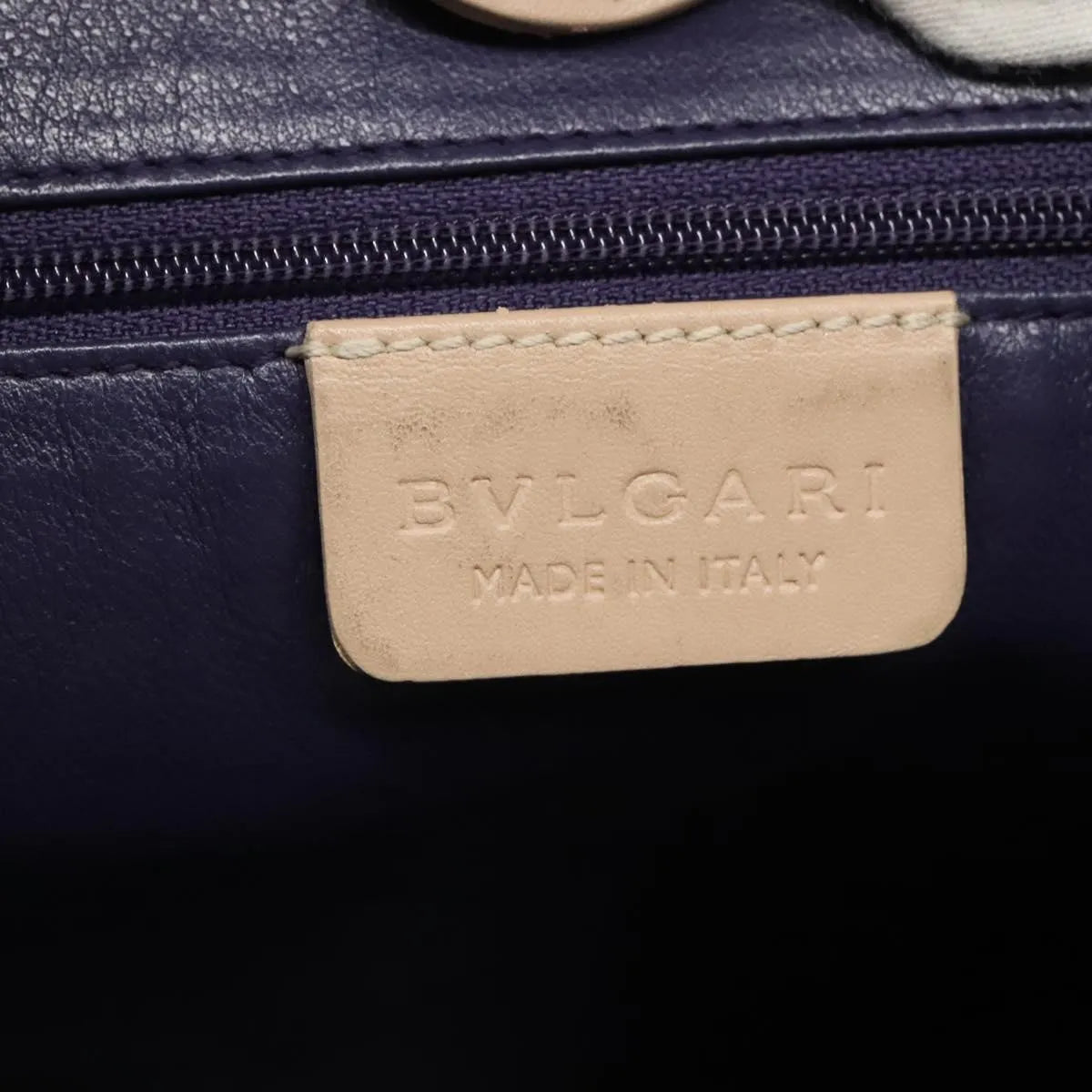 Bvlgari Vintage Leather Beige Leather Tote Bag Bag (Pre-Owned)