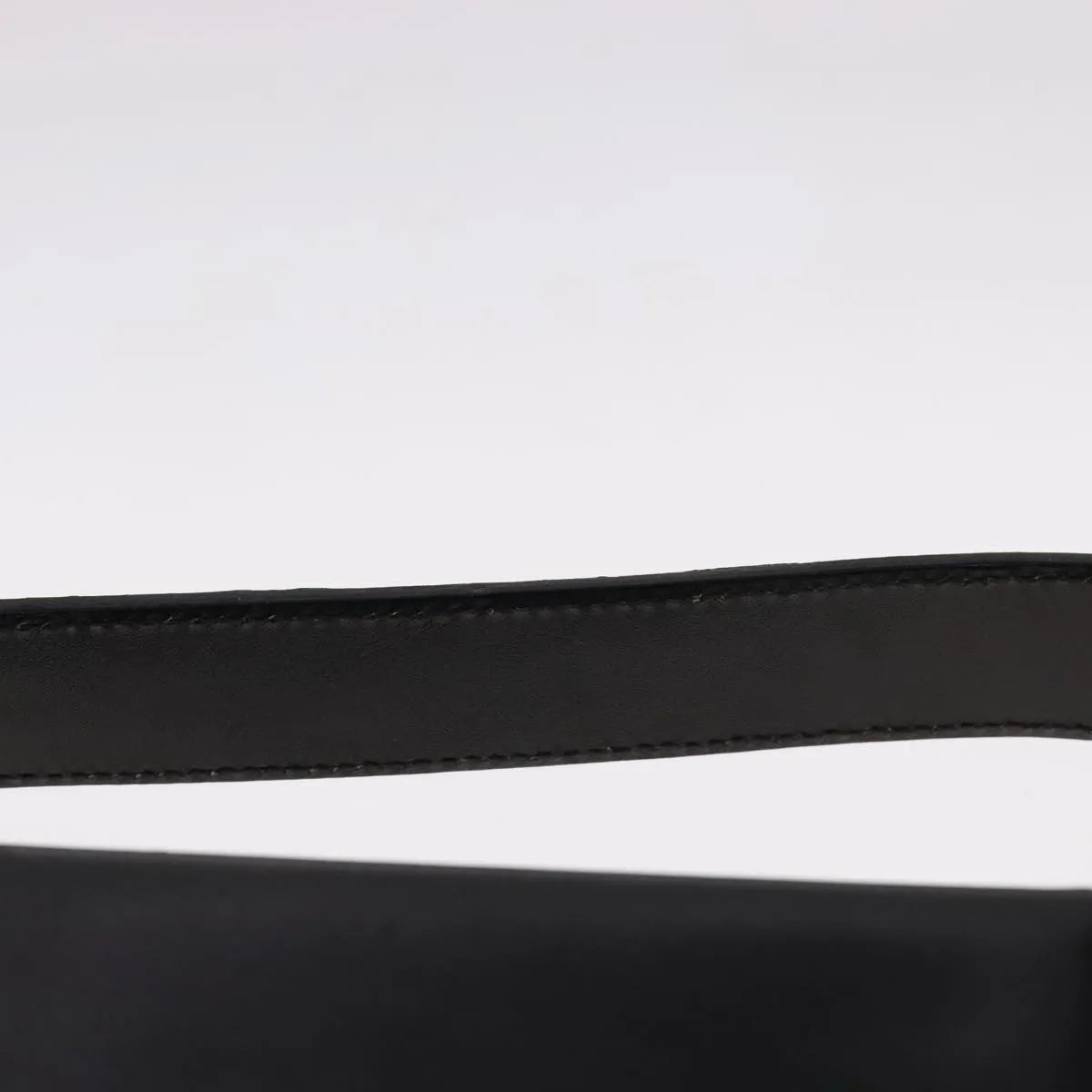 Salvatore Ferragamo Vintage Top Handle Leather Black Leather Handbag (Pre-Owned)