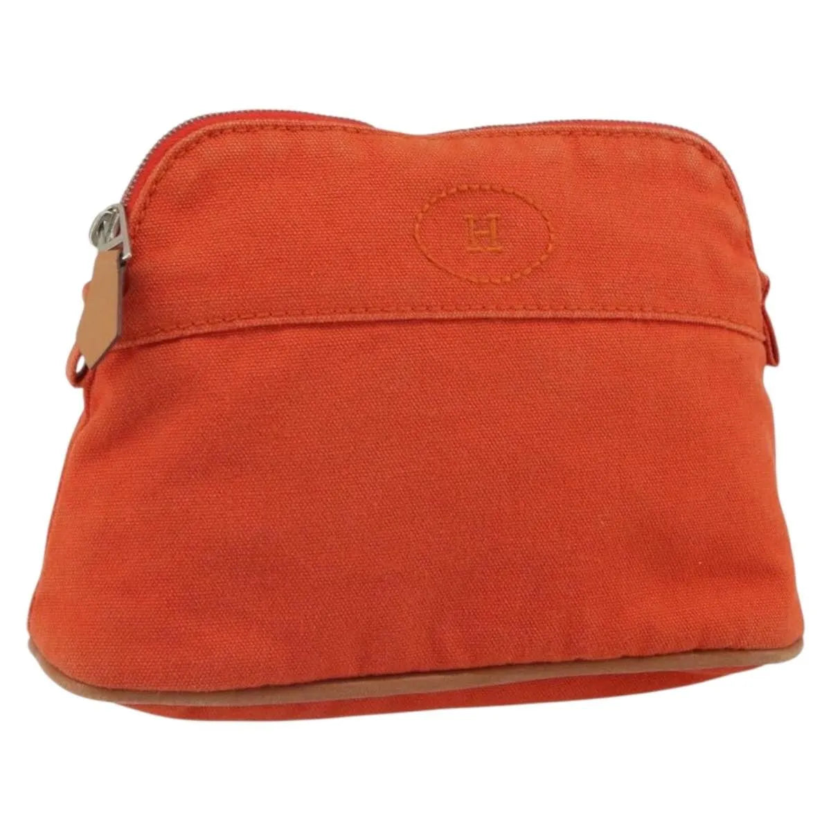 Hermes Bolide Canvas Orange Canvas Clutche & Pouche Bag (Pre-Owned)