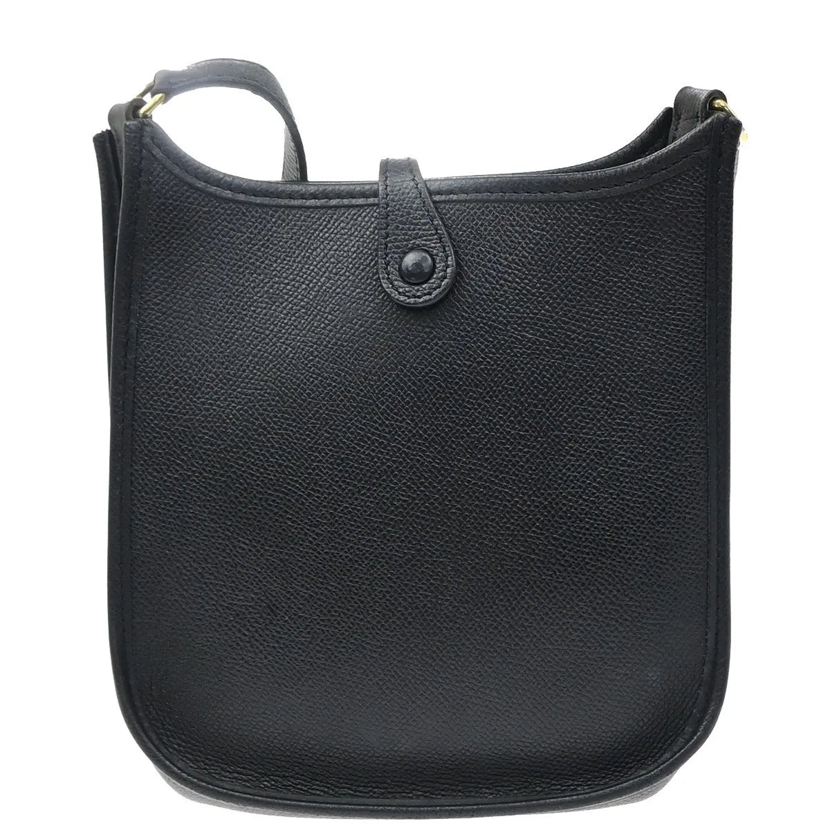 Hermes Long Strap Evelyne Epsom Black Leather Shoulder Bag Bag (Pre-Owned)