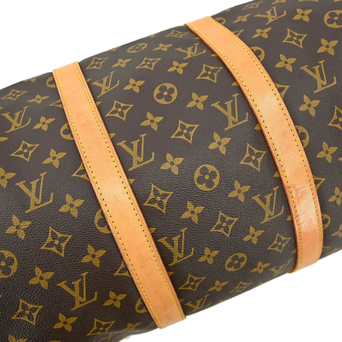 Louis Vuitton Keepall Bag Monogram Canvas Brown Canvas Travel Bag Bag (Pre-Owned)