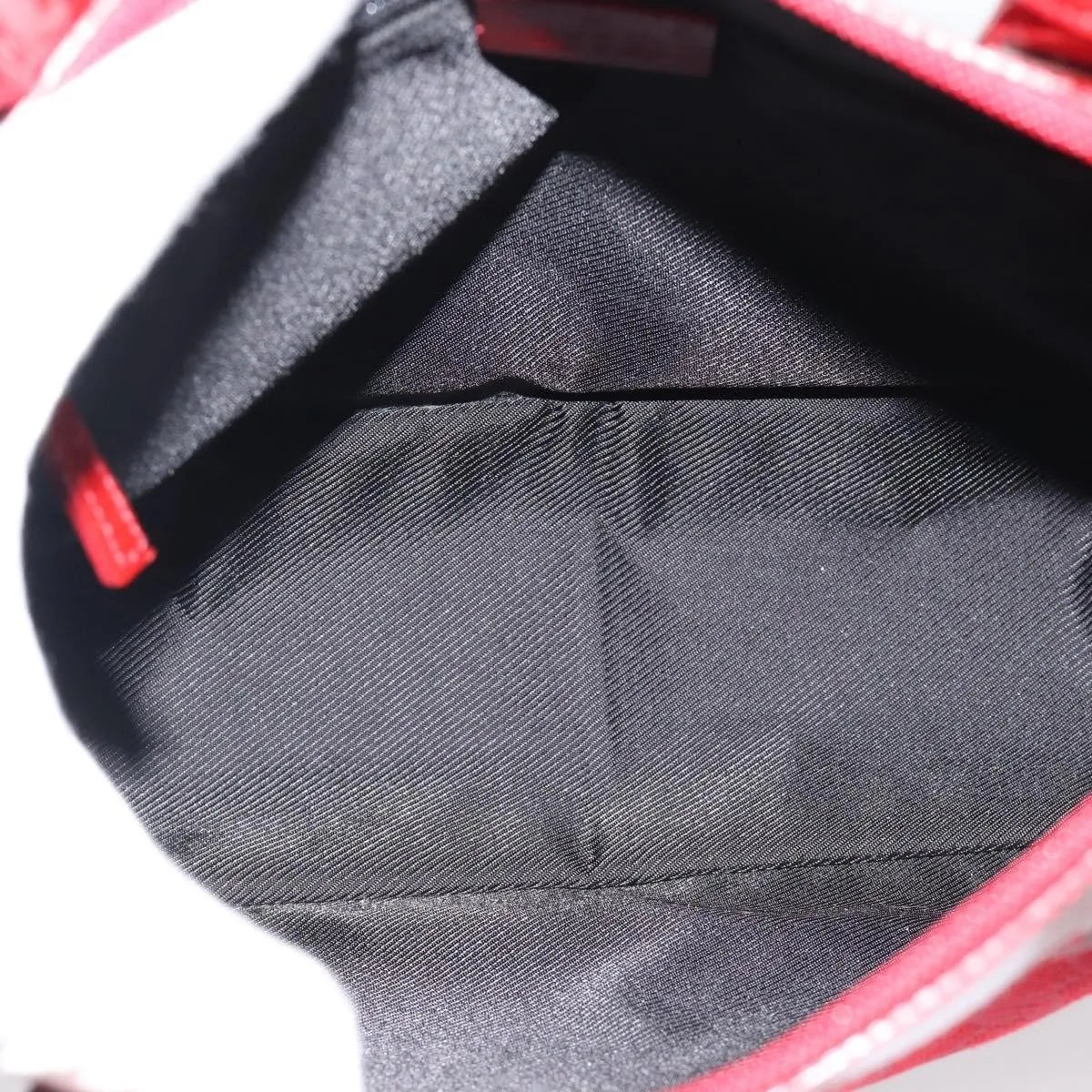 Gucci Structured Top Handle Open Tote Gg Canvas And Leather Red Canvas Handbag (Pre-Owned)