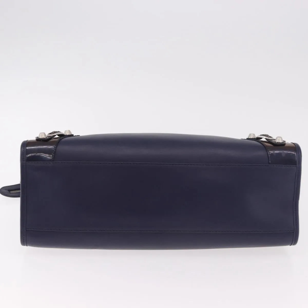 Balenciaga Holiday City Giant Studs Matte Calfskin Navy Leather Handbag (Pre-Owned)