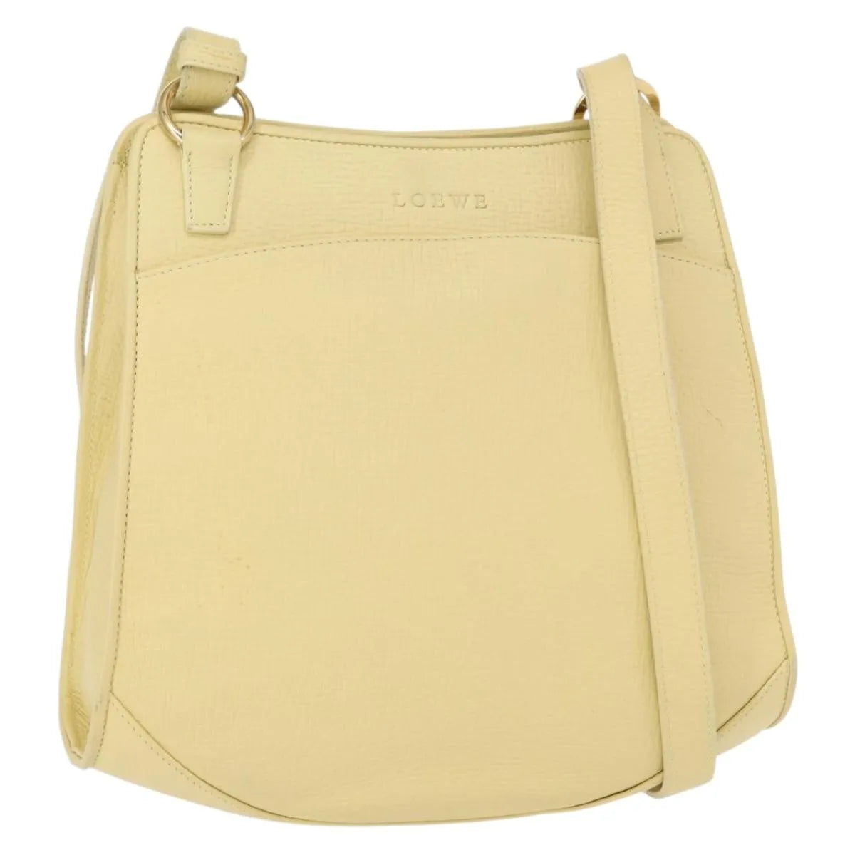 Loewe Vintage Leather Yellow Leather Shoulder Bag Bag (Pre-Owned)