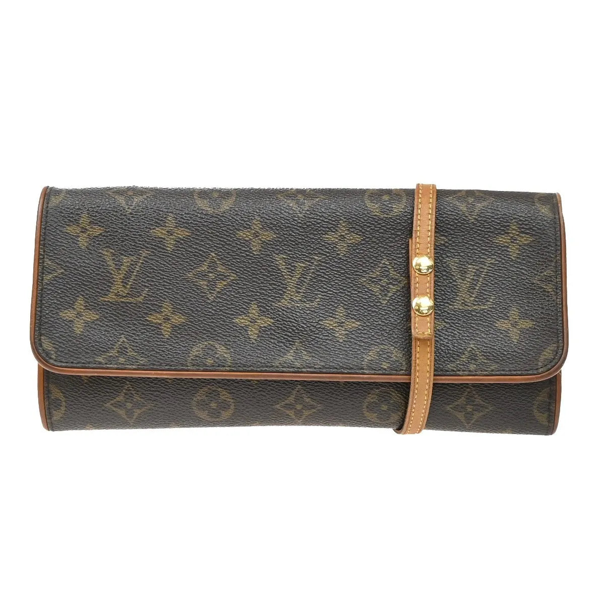 Louis Vuitton Twin Monogram Brown Canvas Clutche & Pouche Bag (Pre-Owned)