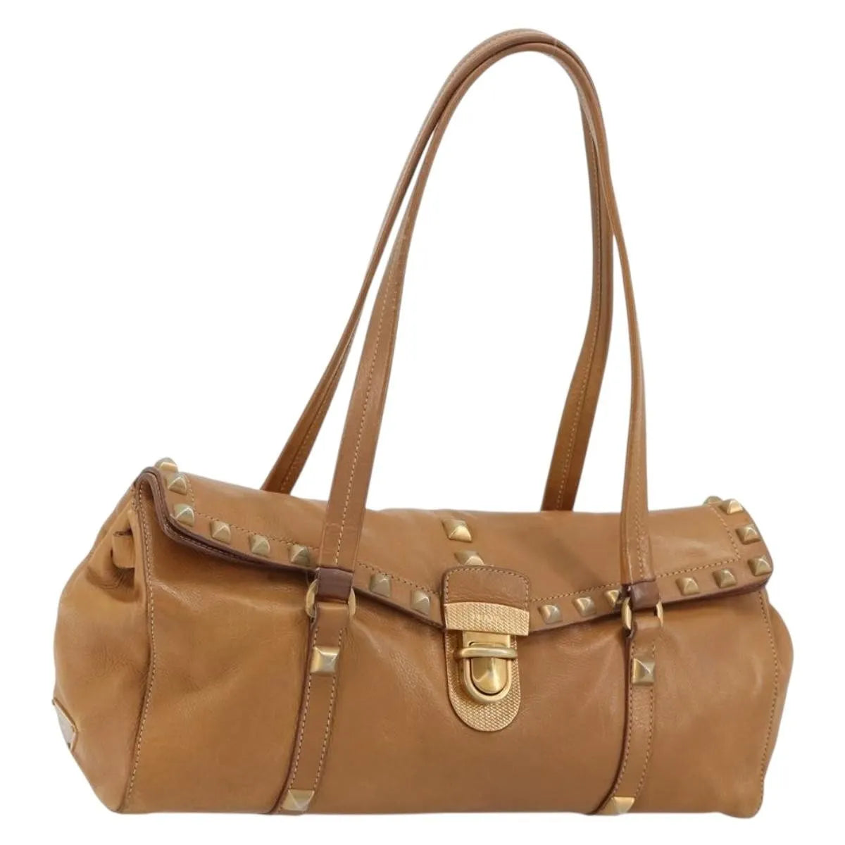 Prada Convertible Shopping Tote Saffiano Leather Saffiano Leather Beige Leather Tote Bag Bag (Pre-Owned)
