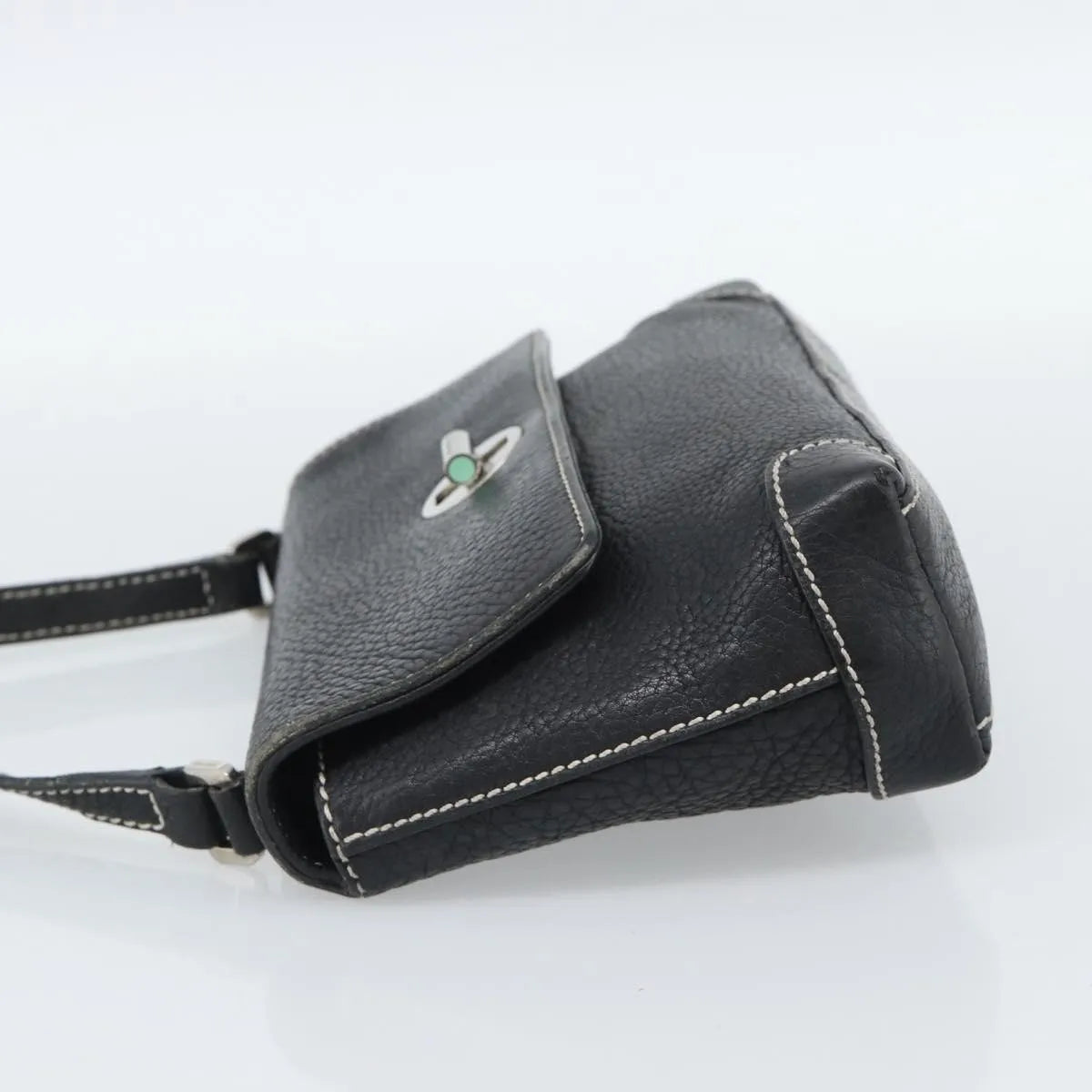Tiffany & Co. Vintage Leather Black Leather Shoulder Bag Bag (Pre-Owned)