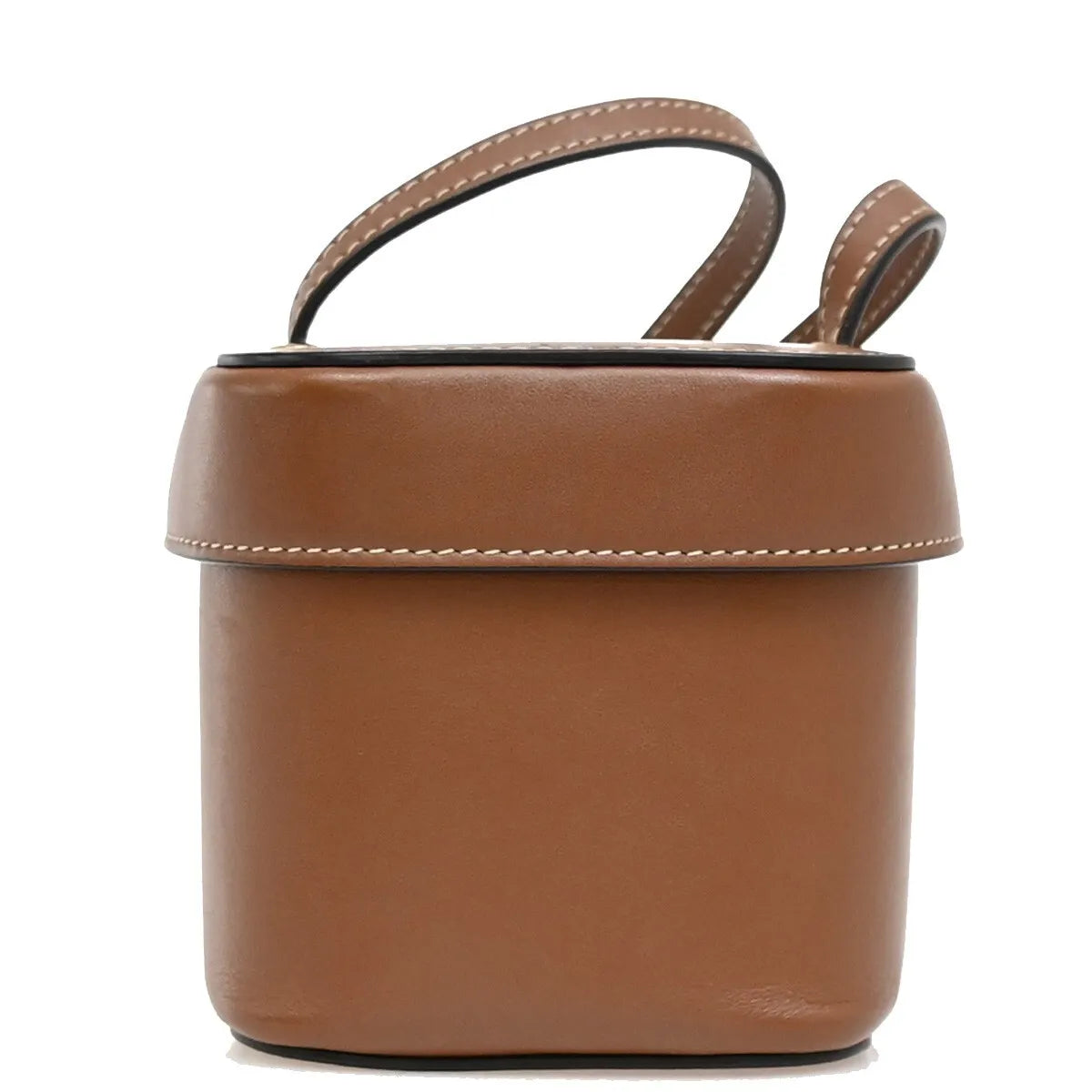 Celine Cuir Triomphe Box Leather Brown Leather Handbag (Pre-Owned)