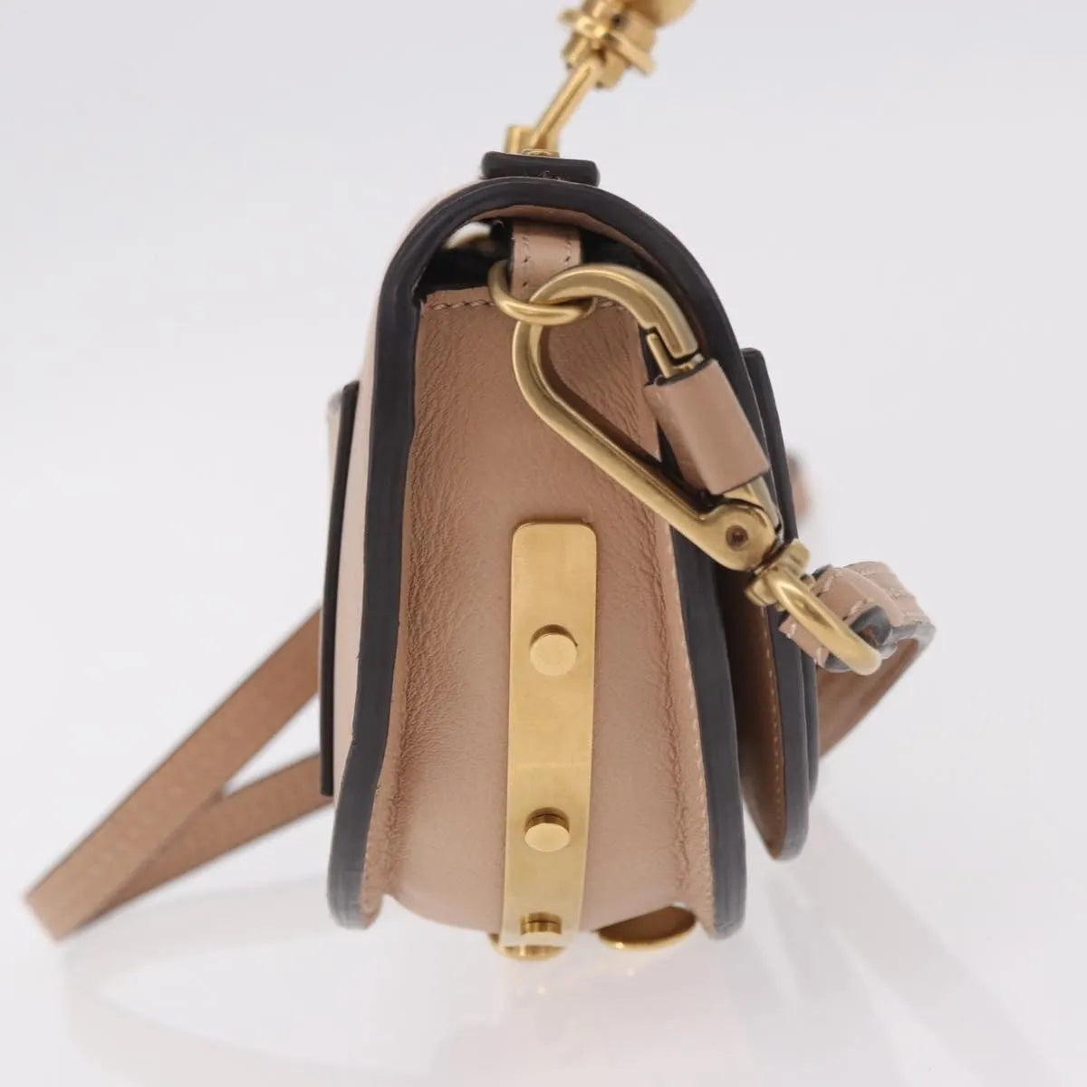 Chloe Nile Minaudière Leather Pink Leather Handbag (Pre-Owned)