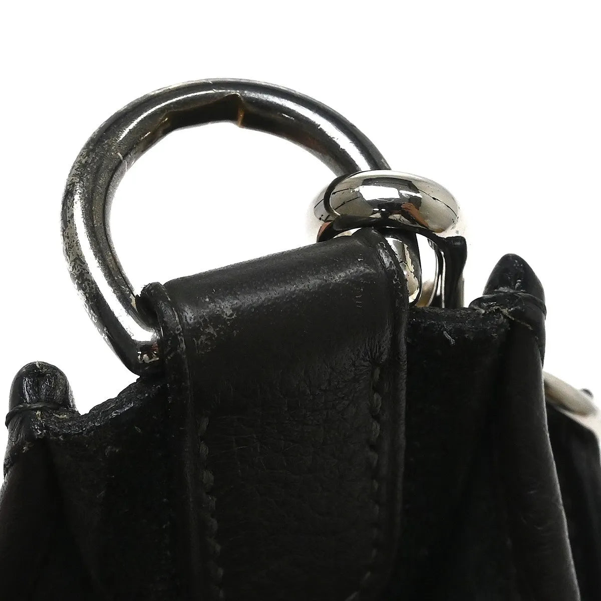 Hermes Evelyne Bag Gen I Clemence Gray Leather Handbag (Pre-Owned)