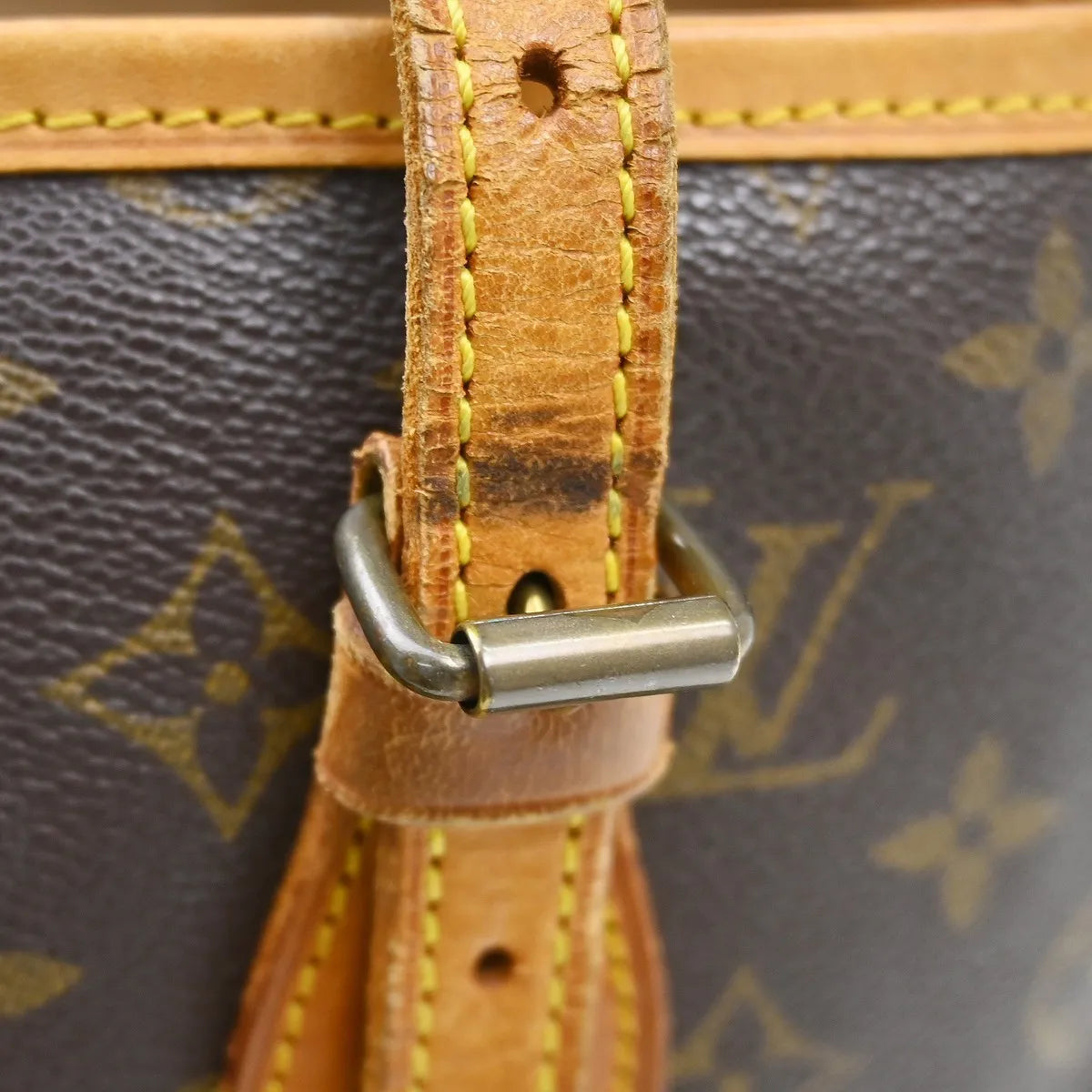 Louis Vuitton Petit Bucket Bag Monogram Canvas Brown Canvas Tote Bag Bag (Pre-Owned)