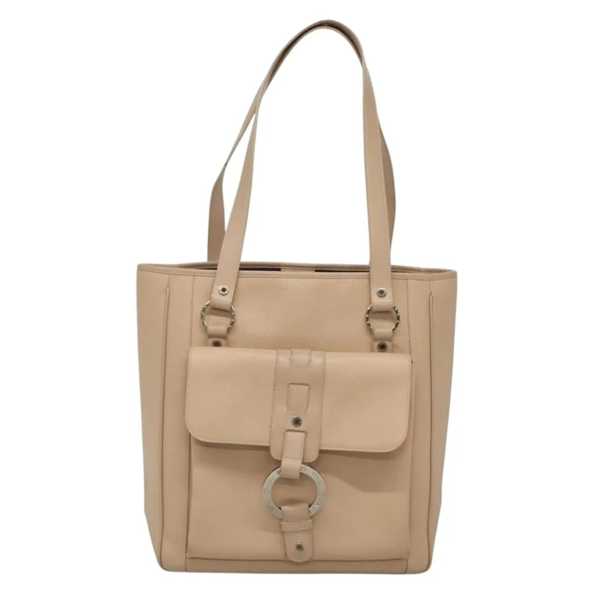 Bvlgari Vintage Leather Beige Leather Tote Bag Bag (Pre-Owned)