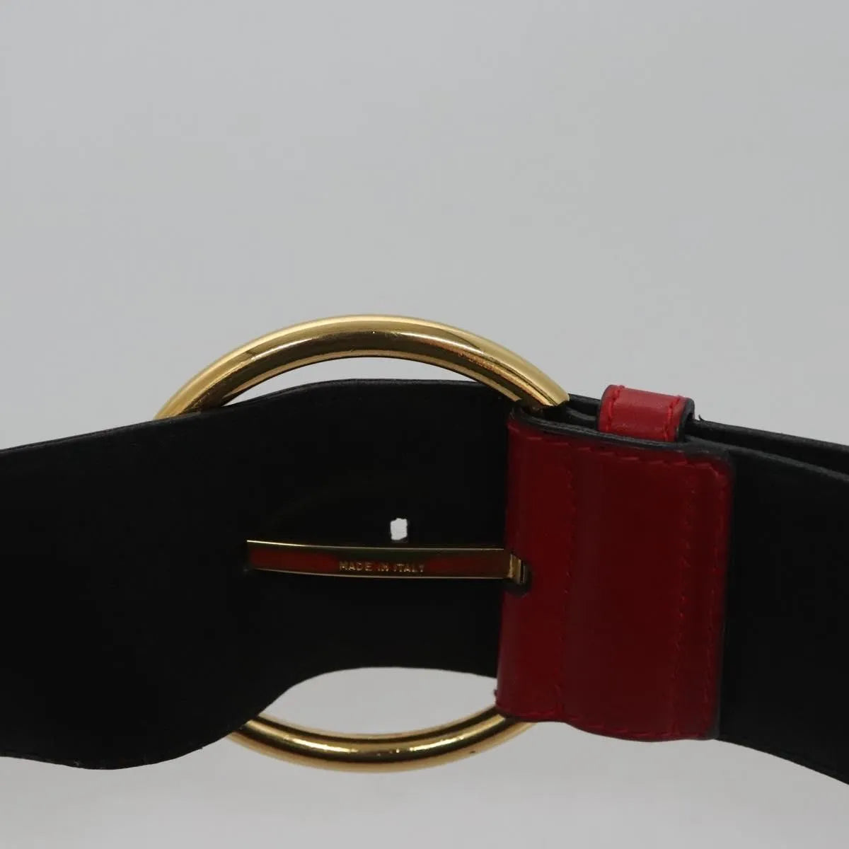 Salvatore Ferragamo Gancini Waist Leather Red Leather Clutche & Pouche Bag (Pre-Owned)
