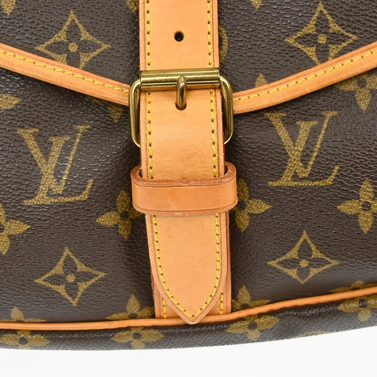 Louis Vuitton Saumur Monogram Canvas Brown Canvas Shoulder Bag Bag (Pre-Owned)