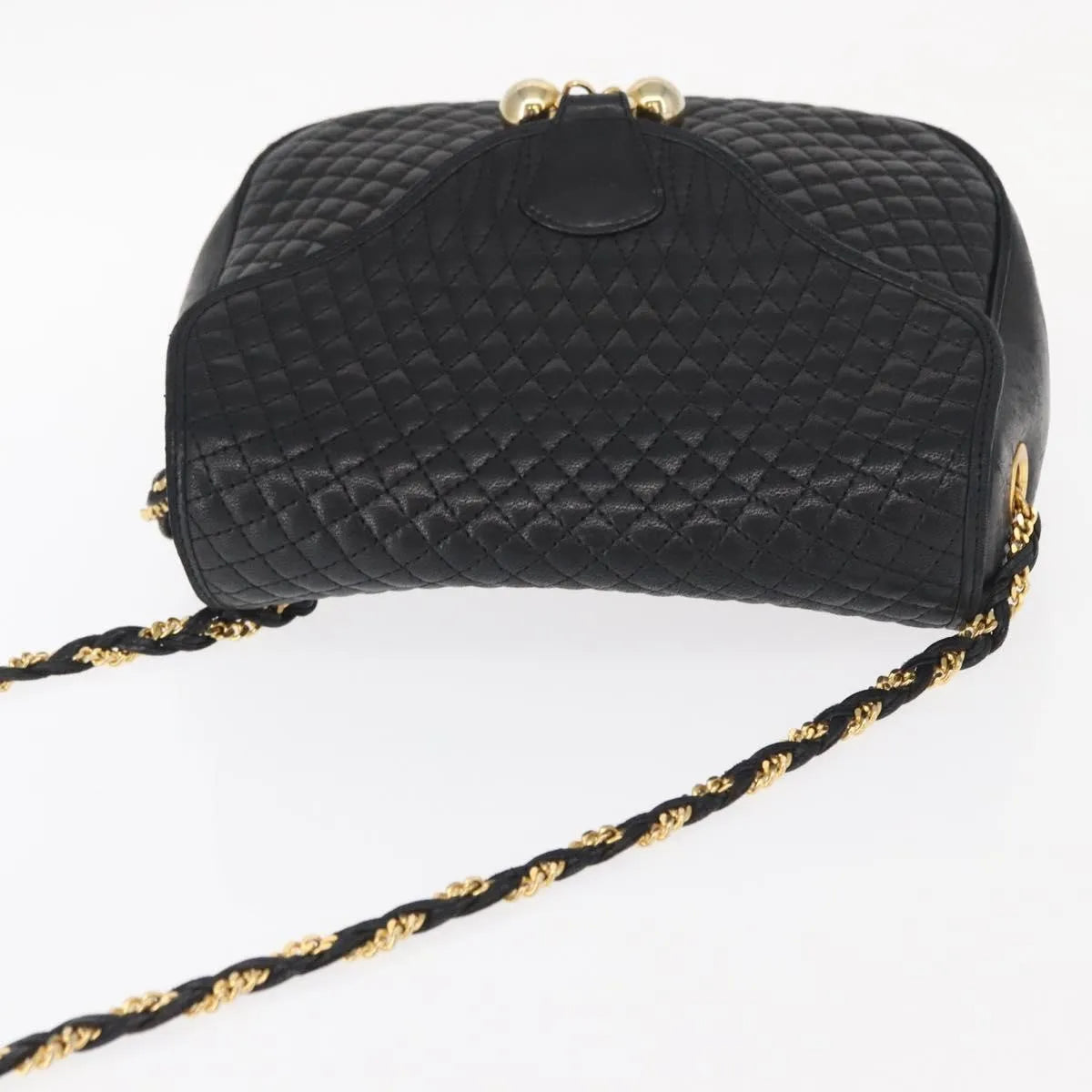 Bally Vintage Leather Black Leather Shoulder Bag Bag (Pre-Owned)
