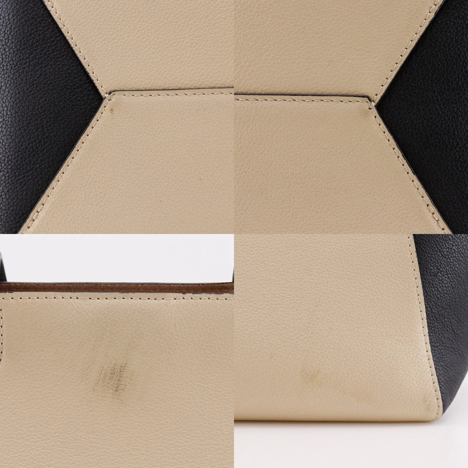 Louis Vuitton Lockme Cabas Leather Beige Leather Tote Bag Bag (Pre-Owned)