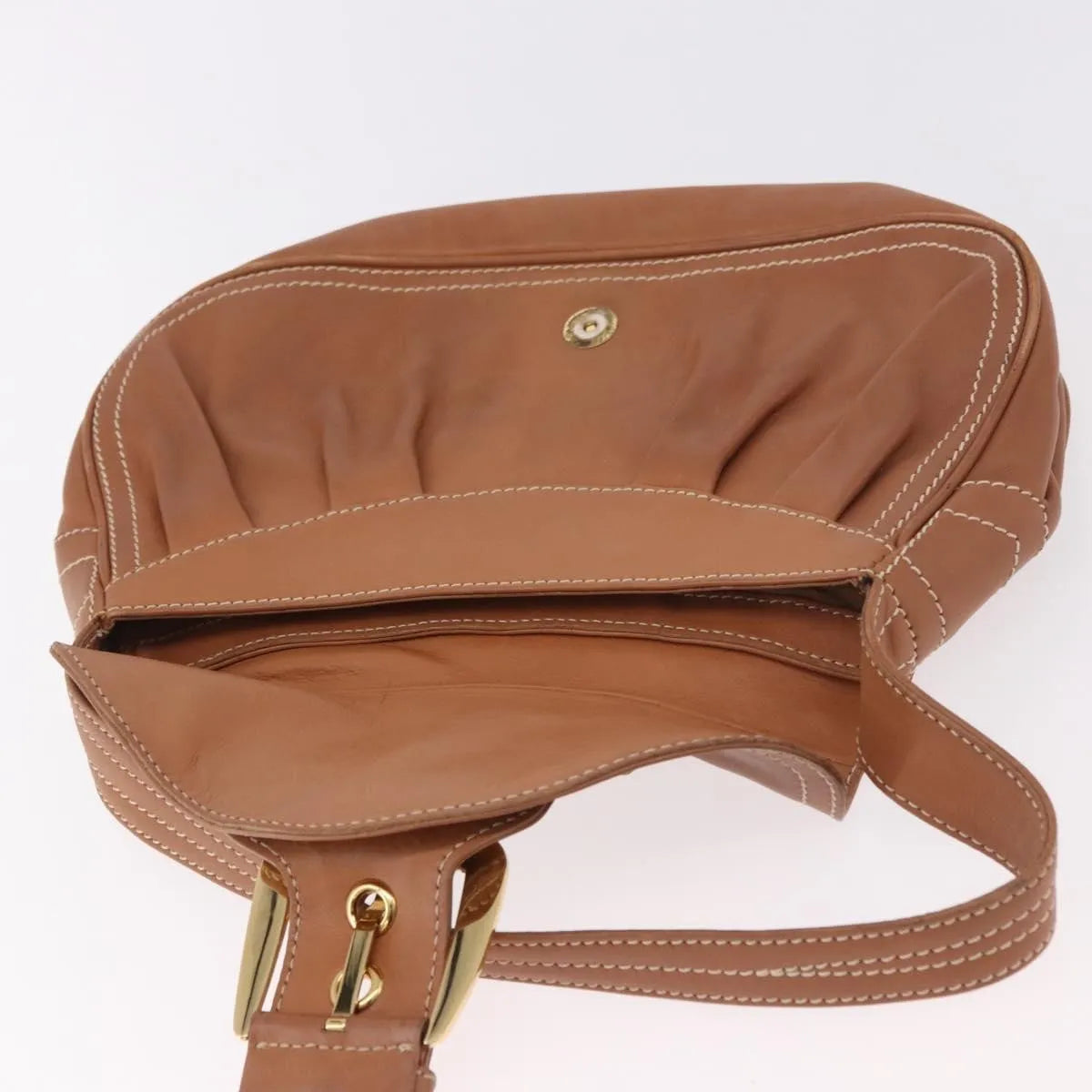 Celine Biker Boogie Satchel Leather Brown Leather Shoulder Bag Bag (Pre-Owned)